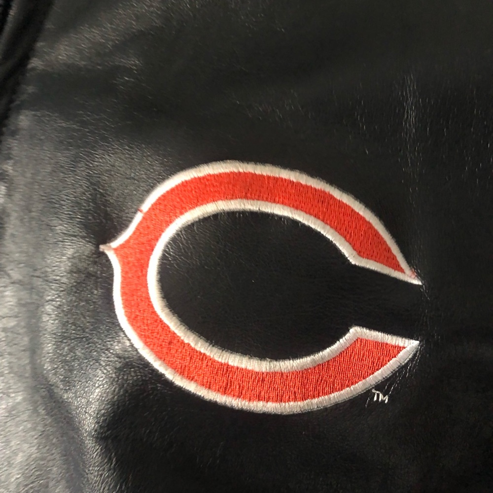 Leather bomber jacket. Authentic vintage license Super Bowl size 46. - Picture 2 of 5